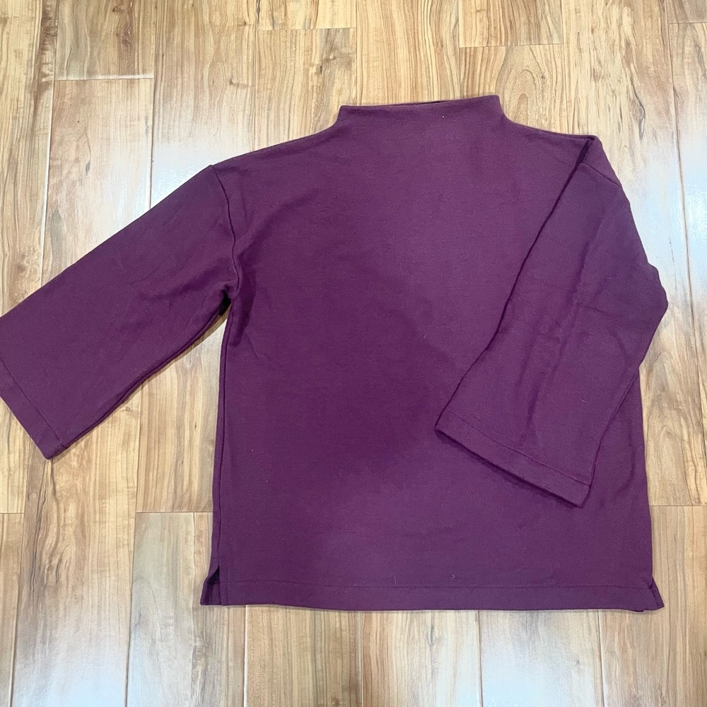 NWT - Banana Republic 3/4 sleeve sweater in plum.